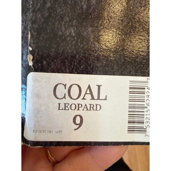 NIB Freebird Women 9 Tan Black Coal Leopard Knee High Leather Boots Designer - Picture 3 of 12